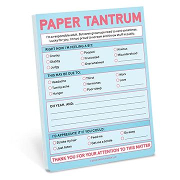 portada Knock Knock Paper Tantrum Nifty Note pad (Pastel Version) (en Inglés)
