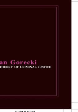 portada A Theory of Criminal Justice (en Inglés)