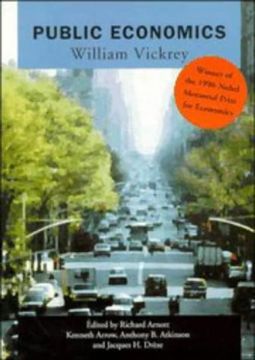 portada Public Economics: Selected Papers by William Vickrey (en Inglés)