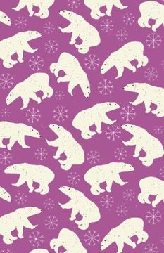 portada Bullet Journal Polar Bears in Snow Winter Pattern - Pink: 162 Numbered Pages With 150 Dot Grid Pages, 6 Index Pages and 2 Key Pages in Easy To Carry ... Size.: Volume 92 (Bullet Journal Dot Grid 2)