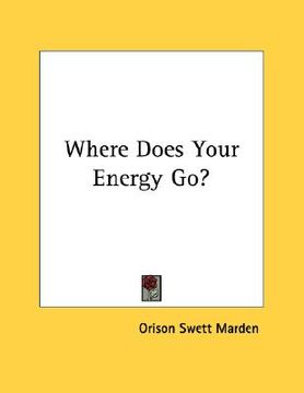 portada where does your energy go? (en Inglés)