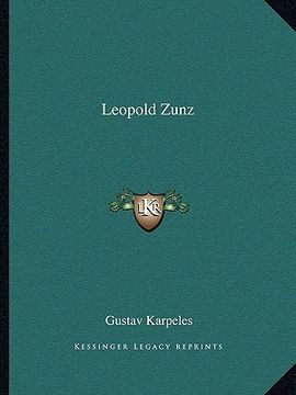 portada leopold zunz (in English)