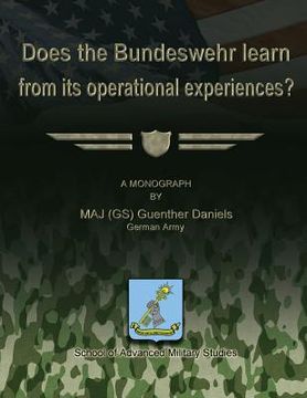 portada Does the Bundeswehr Learn From its Operational Experiences? (in English)