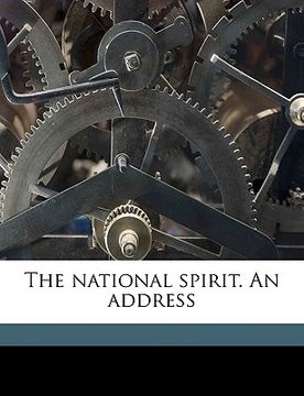 portada the national spirit. an address