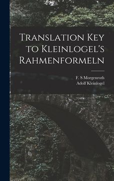 portada Translation Key to Kleinlogel's Rahmenformeln (en Inglés)
