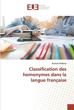 portada Classification des homonymes dans la langue française (in French)