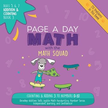 portada Page A Day Math Addition & Counting Book 3: Adding 3 to the Numbers 0-10 