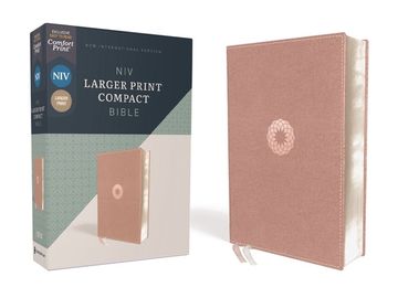 portada Niv, Larger Print Compact Bible, Leathersoft, Pink, Red Letter, Comfort Print (en Inglés)