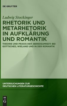 portada Rhetorik und Metarhetorik in Aufklärung und Romantik (en Alemán)
