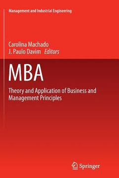 portada MBA: Theory and Application of Business and Management Principles