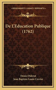 portada De L'Education Publique (1762) (in French)