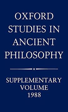 portada Oxford Studies in Ancient Philosophy: Supplementary Volume 1988 (en Inglés)