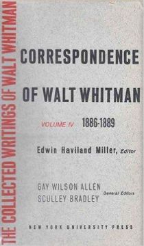 portada The Correspondence of Walt Whitman (Vol. 5): 1890-92 vol 5 (Collected Writings of Walt Whitman) 