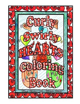 portada Curly Swirly Hearts Coloring Book (en Inglés)