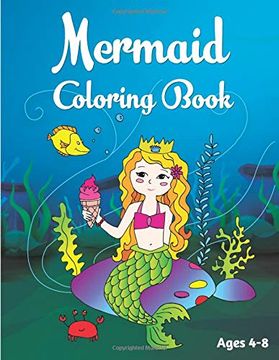 portada Mermaid Coloring Book: Ages 4-8 (en Inglés)