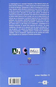 portada Repressió Econòmica i Control Social: La Llei de Responsabilitats Polítiques i la Seua Aplicació a Gandia, Beniopa i Benipeixcar (1939-1966) (Arxius i Famílies) (in Catalá)