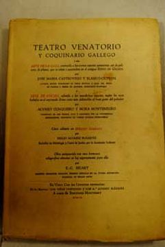 portada Teatro Venatorio Y Coquinario Gallego: O Sea Arte De La Caza