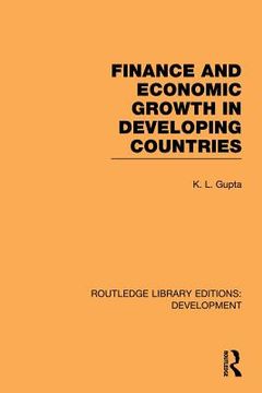 portada finance and economic growth in developing countries (en Inglés)