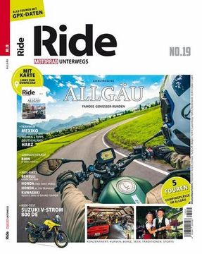 portada Ride - Motorrad Unterwegs, no. 19 (en Alemán)
