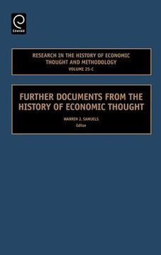 portada research in the history of economic thought and methodology: further documents from the history of economic thought (en Inglés)