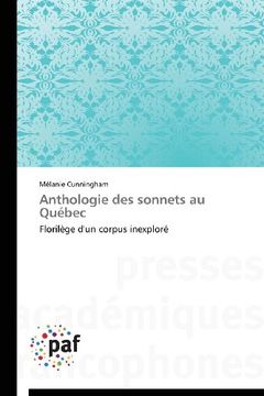 portada Anthologie Des Sonnets Au Quebec