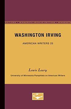 portada Washington Irving - American Writers 25: University of Minnesota Pamphlets on American Writers (en Inglés)