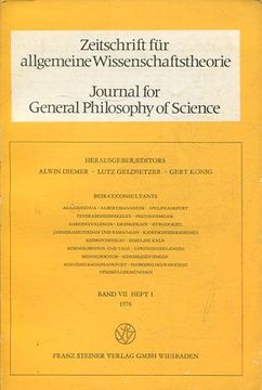 portada JOURNAL FOR GENERAL PHILOSOPHY OF SCIENCE. ZEITSCHRIFT FUR ALLGEMEINE WISSENSCHAFTSTHEORIE. BAND VII HEFT 1, 1976.