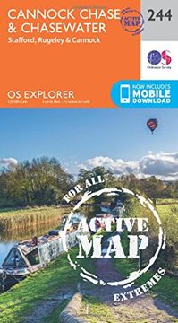 portada Ordnance Survey Explorer Active 244 Cannock Chase & Chasewater map With Digital Version (en Inglés)
