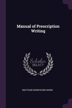 portada Manual of Prescription Writing (en Inglés)