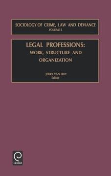 portada legal professions: work, structure and organization (en Inglés)