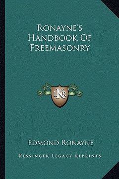 portada ronayne's handbook of freemasonry (en Inglés)