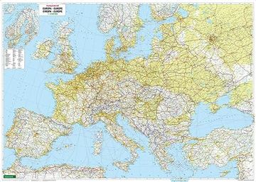 portada Europe map Flat in a Tube 1: 3 500 000 (en Alemán)