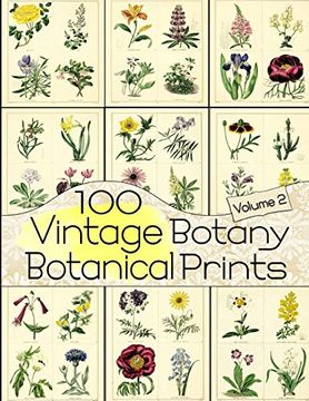 portada 100 Vintage Botany Botanical Prints Volume 2 (Floral Ephemera Series) (en Inglés)