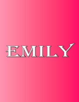 portada Emily: 100 Pages 8.5" X 11" Personalized Name on Notebook College Ruled Line Paper (en Inglés)