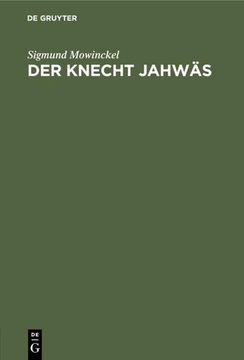 portada Der Knecht Jahwäs (in German)
