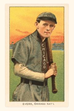 portada Vintage Journal Early Baseball Card, Johnny Evers (en Inglés)