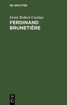 portada Ferdinand Brunetière (en Alemán)