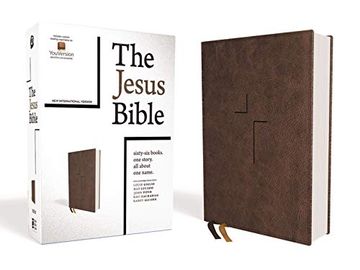 portada The Jesus Bible, niv Edition, Leathersoft, Brown, Comfort Print (in English)