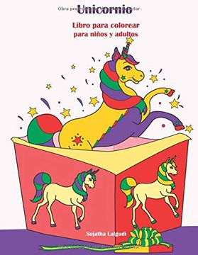 portada Unicornio Libro Para Colorear Para Niños y Adultos: Colorear Unicornios, Navidad Libro