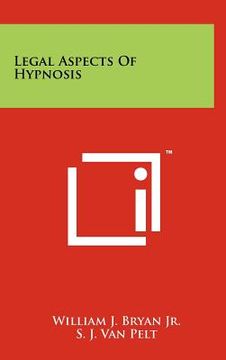 portada legal aspects of hypnosis (en Inglés)