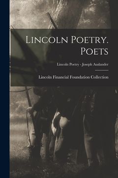 portada Lincoln Poetry. Poets; Lincoln Poetry - Joseph Auslander