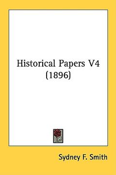 portada historical papers v4 (1896) (en Inglés)