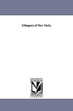 portada glimpses of new york; (in English)