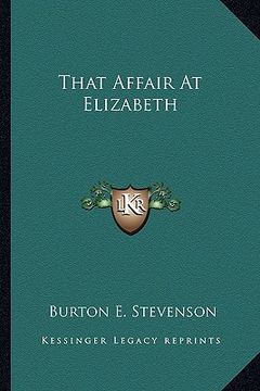 portada that affair at elizabeth (in English)