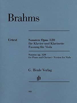 portada Sonatas op. 120 for Clarinet and Piano (en Alemán)