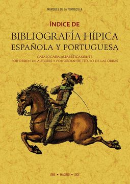 portada Indice de Bibliografia Hipica Española y Portuguesa (in Spanish)