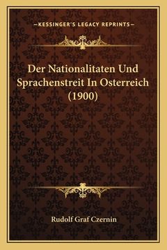 portada Der Nationalitaten Und Sprachenstreit In Osterreich (1900) (en Alemán)