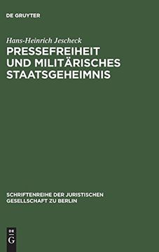 portada Pressefreiheit und Militärisches Staatsgeheimnis (en Alemán)