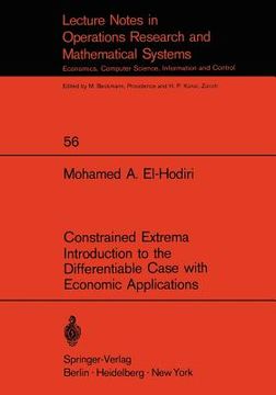 portada constrained extrema introduction to the differentiable case with economic applications (en Inglés)