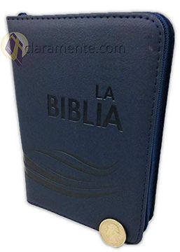 portada La Biblia Traducción Lenguaje Actual tla con Cierre, Tamaño Compacta (Pequena), Imitación Piel, Azul